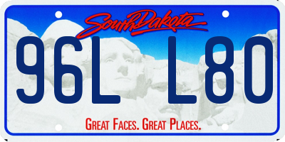 SD license plate 96LL80