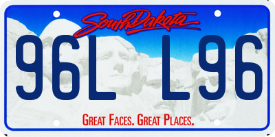 SD license plate 96LL96