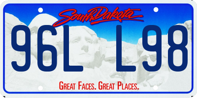 SD license plate 96LL98