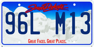 SD license plate 96LM13