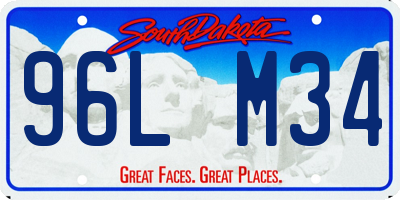 SD license plate 96LM34
