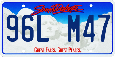 SD license plate 96LM47