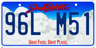 SD license plate 96LM51