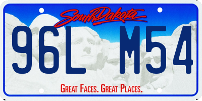SD license plate 96LM54