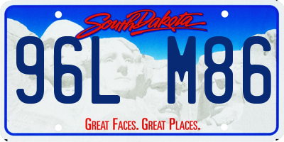SD license plate 96LM86