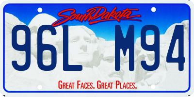 SD license plate 96LM94