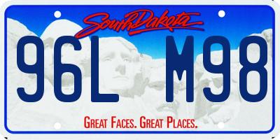 SD license plate 96LM98