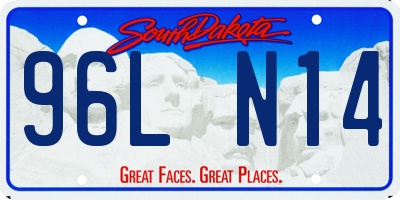 SD license plate 96LN14