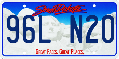 SD license plate 96LN20