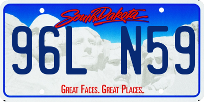 SD license plate 96LN59