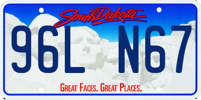 SD license plate 96LN67