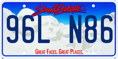 SD license plate 96LN86
