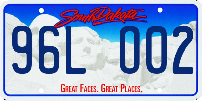 SD license plate 96LO02