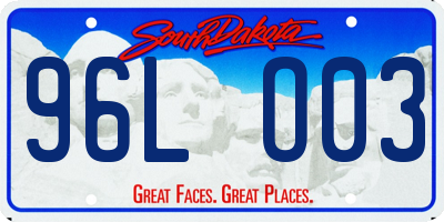 SD license plate 96LO03