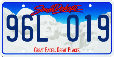 SD license plate 96LO19