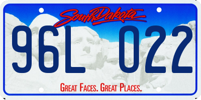 SD license plate 96LO22