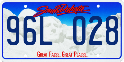 SD license plate 96LO28