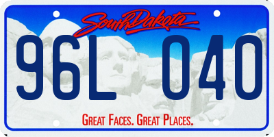 SD license plate 96LO40