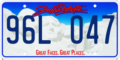 SD license plate 96LO47