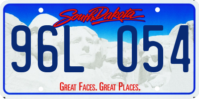 SD license plate 96LO54