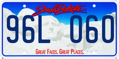 SD license plate 96LO60