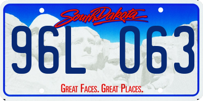 SD license plate 96LO63