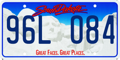 SD license plate 96LO84