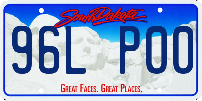 SD license plate 96LP00