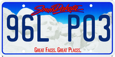 SD license plate 96LP03