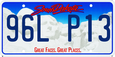 SD license plate 96LP13