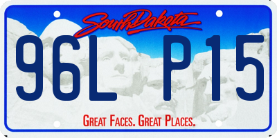 SD license plate 96LP15
