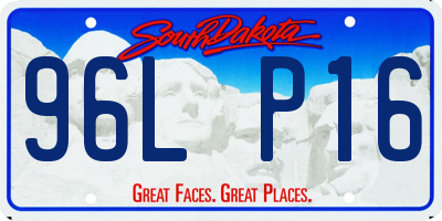 SD license plate 96LP16