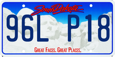 SD license plate 96LP18