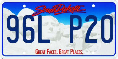 SD license plate 96LP20