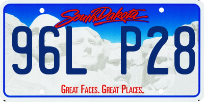 SD license plate 96LP28