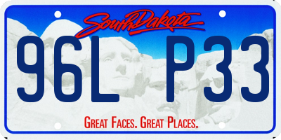 SD license plate 96LP33