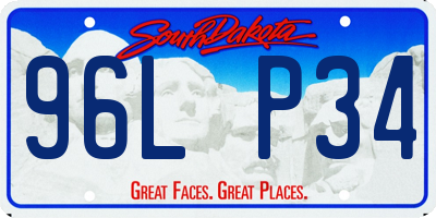 SD license plate 96LP34