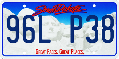 SD license plate 96LP38
