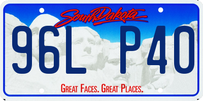 SD license plate 96LP40