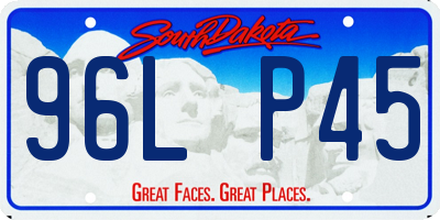 SD license plate 96LP45