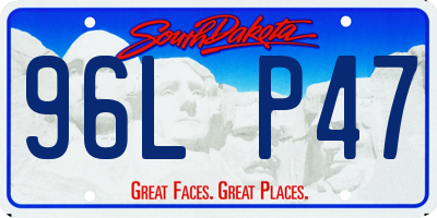 SD license plate 96LP47
