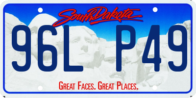 SD license plate 96LP49