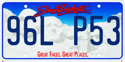 SD license plate 96LP53