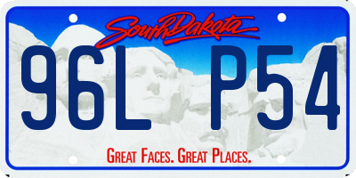 SD license plate 96LP54