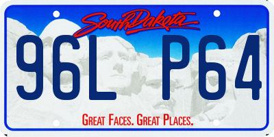 SD license plate 96LP64
