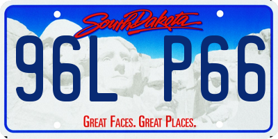SD license plate 96LP66