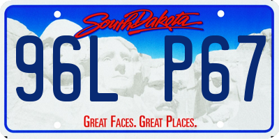 SD license plate 96LP67