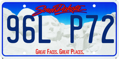 SD license plate 96LP72