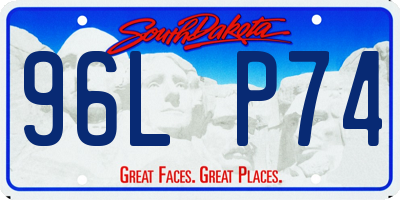 SD license plate 96LP74