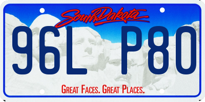 SD license plate 96LP80